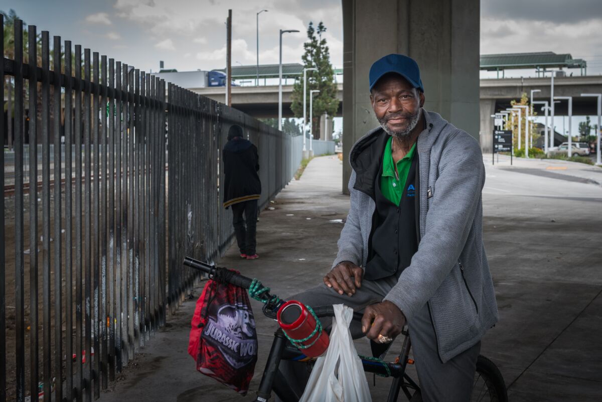 A man on a bike