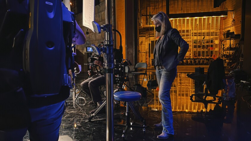 A director on a film set
