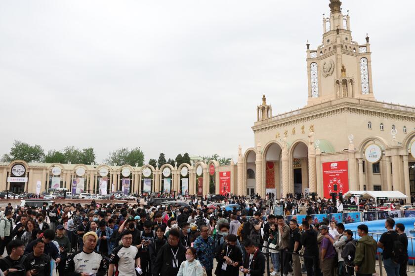 BEIJING, CHINA - APRIL 19: A view of the place, where the China Model Exhibition, featuring a special military theme, held in Beijing, China on April 19, 2024. (Photo by Li Yueran/Anadolu via Getty Images)