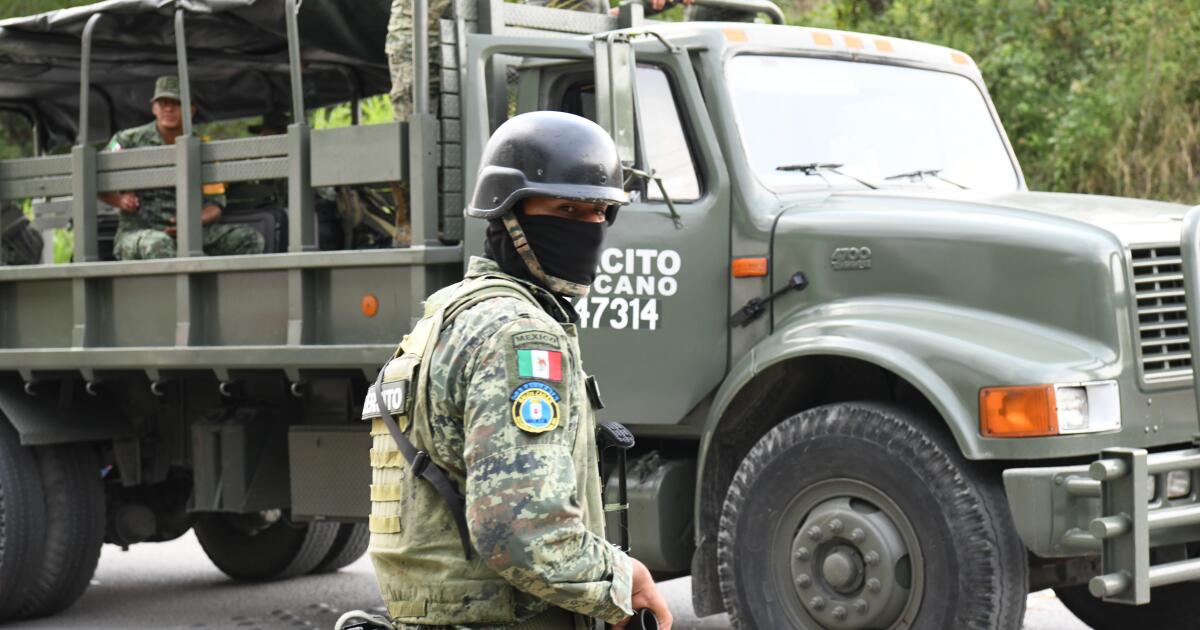 11 June 2024, Mexico, Yajalon: Soldiers are deployed at an emergency shelter for evacuated villagers. Due to a violent conflict in a community in southern Mexico, more than 4,000 villagers have been evacuated by soldiers and taken to two emergency shelters. This was announced by President Obrador on Monday after local media reported on violence between drug cartels in the village of Tila in the state of Chiapas at the weekend. Photo: Isaac Guzman/dpa (Photo by Isaac Guzman/picture alliance via Getty Images)
