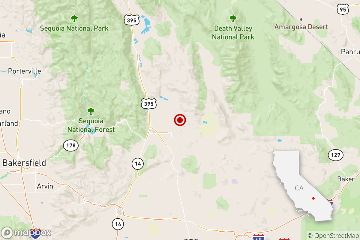 Earthquake: 3.6 quake felt near Ridgecrest, Calif.