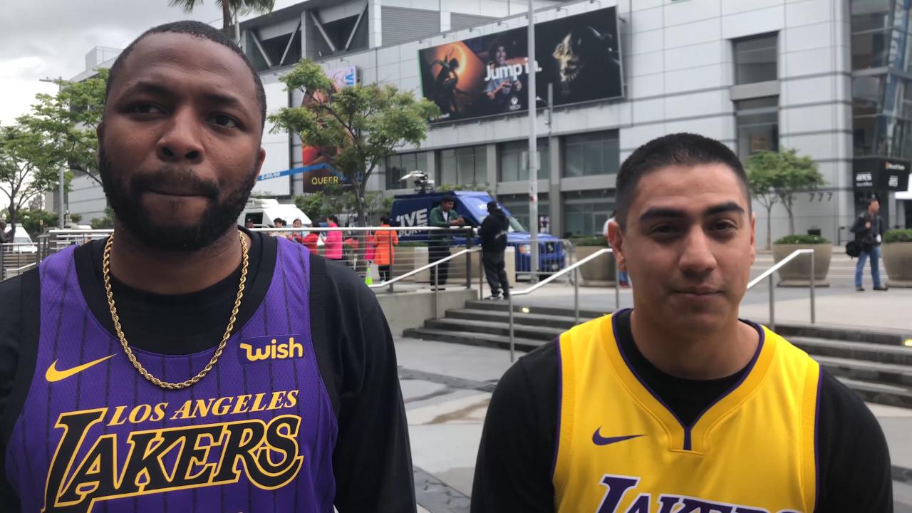 Lakers fans rally at Staples Center to protest team management decisions