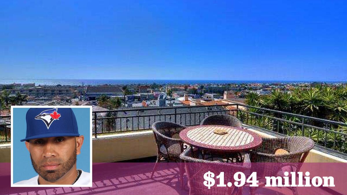 A terrace off of the kitchen centers on views of the Hermosa Beach coastline.