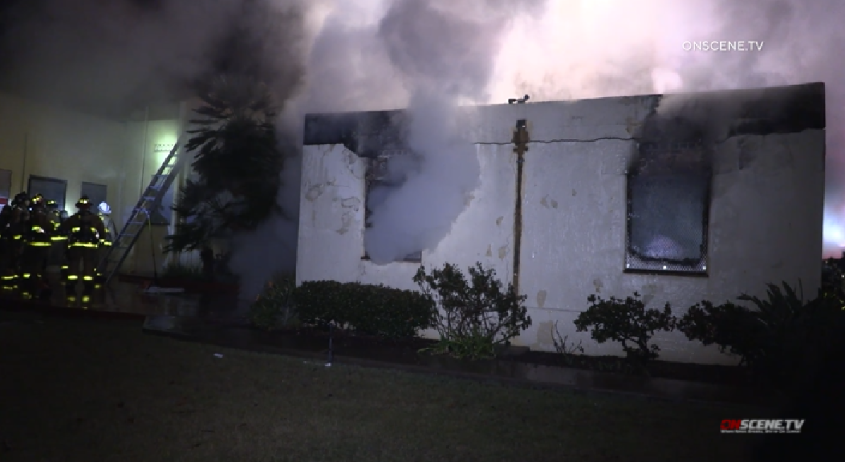 A fire broke out at a historic Liberty Station Admirals Row home early Jan. 24.