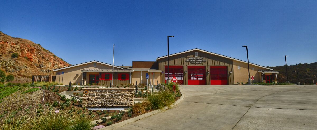 The new Rancho Santa Fe Fire Protection District station in Harmony Grove.