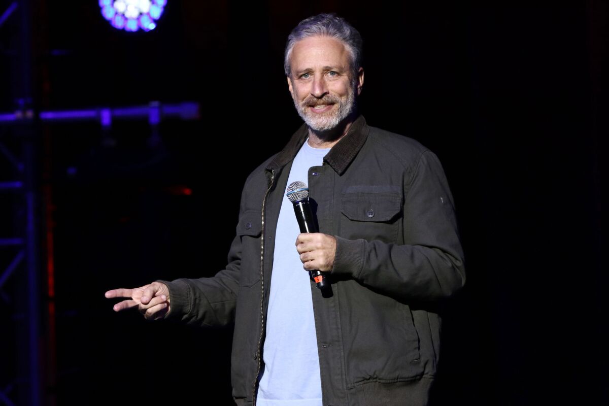 Jon Stewart, shown performing in November, is pushing Congress to renew the Zadroga act, which provides health benefits for first responders who became ill after the Sept. 11 terror attacks.