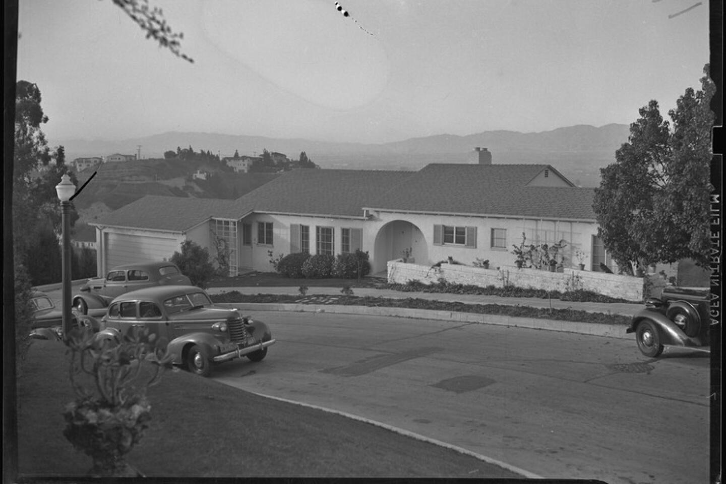 A Hollywood Hills home is shown in 1938.
