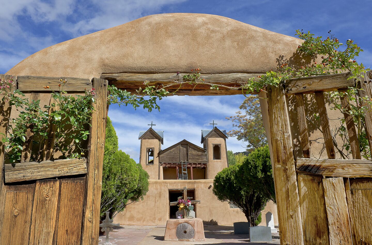 The Santuario de Chimayo in New Mexico draws many religious pilgrims.