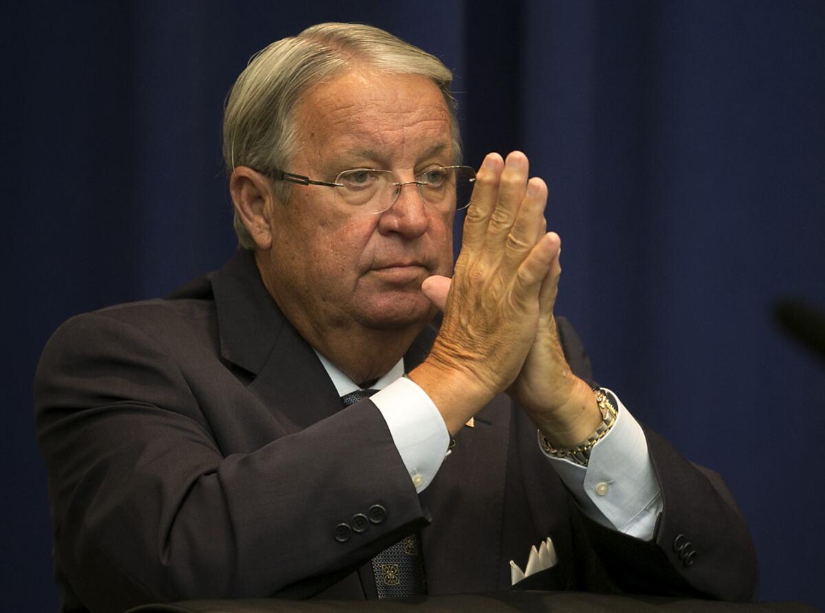 Los Angeles County Supervisor Don Knabe, a Republican, pictured, has endorsed Democrat Ted Lieu to succeed Rep. Henry Waxman (D-Beverly Hills).