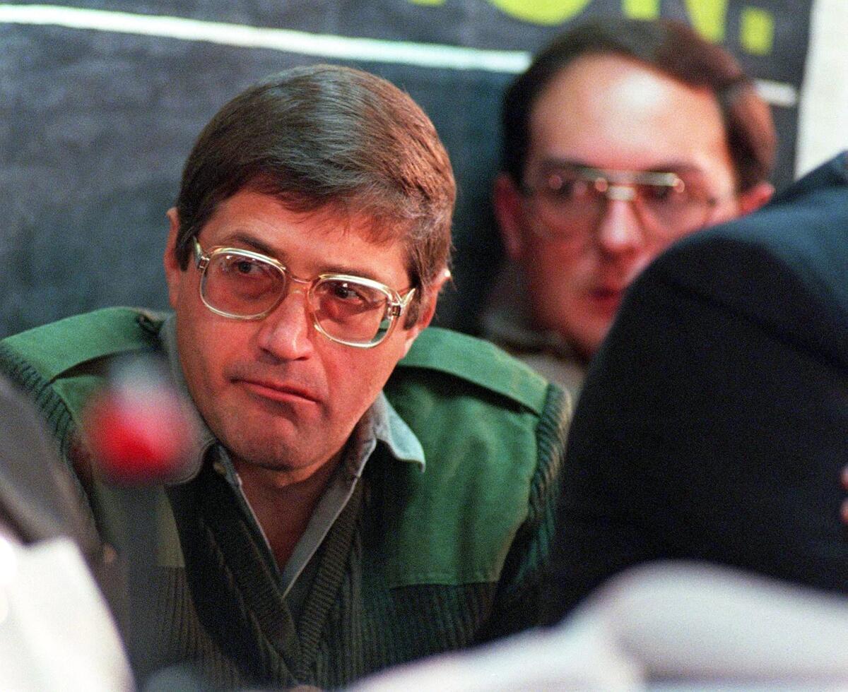 Eugene De Kock at a Truth and Reconciliation Commission hearing in July 1998 in Pretoria.