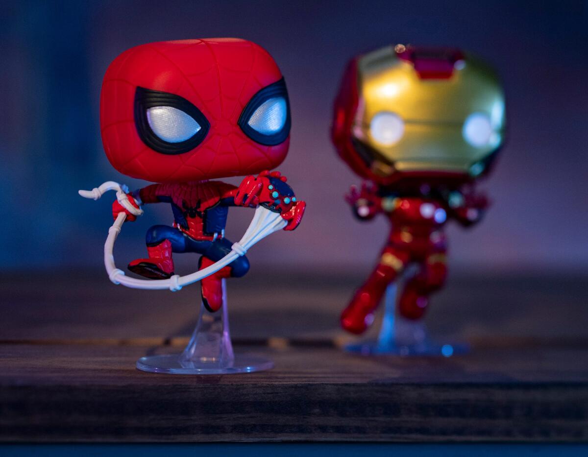 A Spiderman vinyl figurine