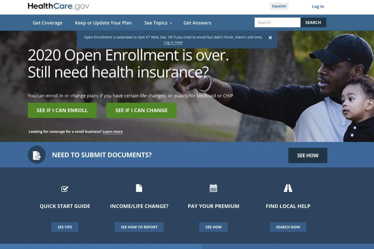 HealthCare.gov screenshot