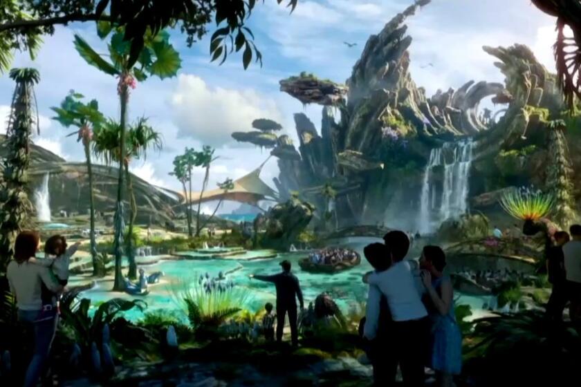 Concept art of the Avatar themed land proposed for the Disneyland resort. (Courtesy of Disney)