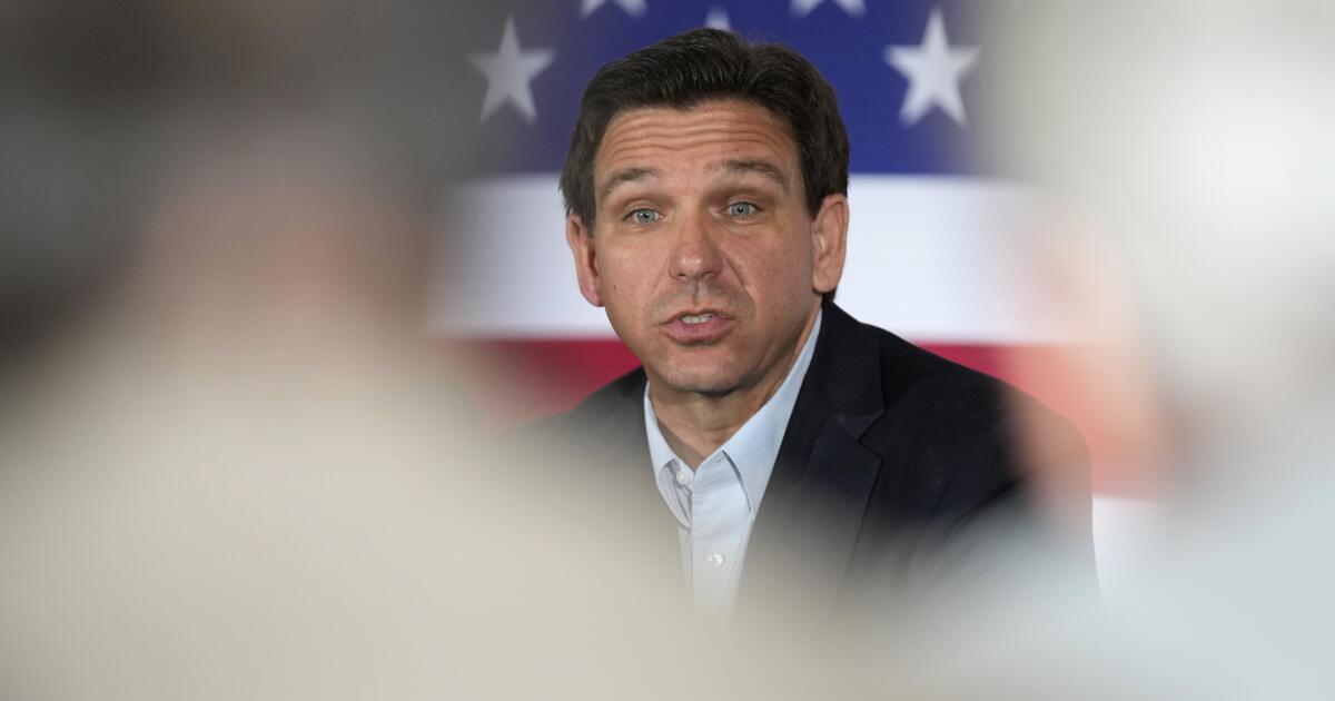 Abcarian: Ron DeSantis, the abysmal front-runner among candidates not named Trump Abcarian: Ron DeSantis, the abysmal front-runner among candidates not named Trump