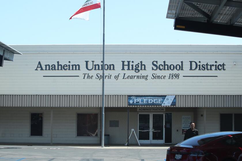 The Anaheim Union High School District headquarters in Anaheim on Wednesday, July 17, 2024.