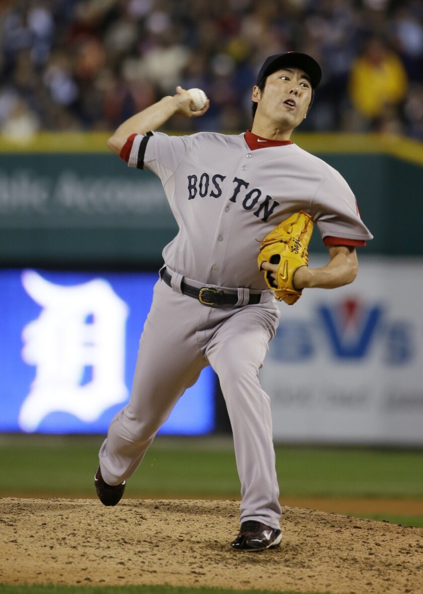 Dodgers catcher A.J. Ellis says the game is over once Boston Red Sox closer Koji Uehara takes the mound.