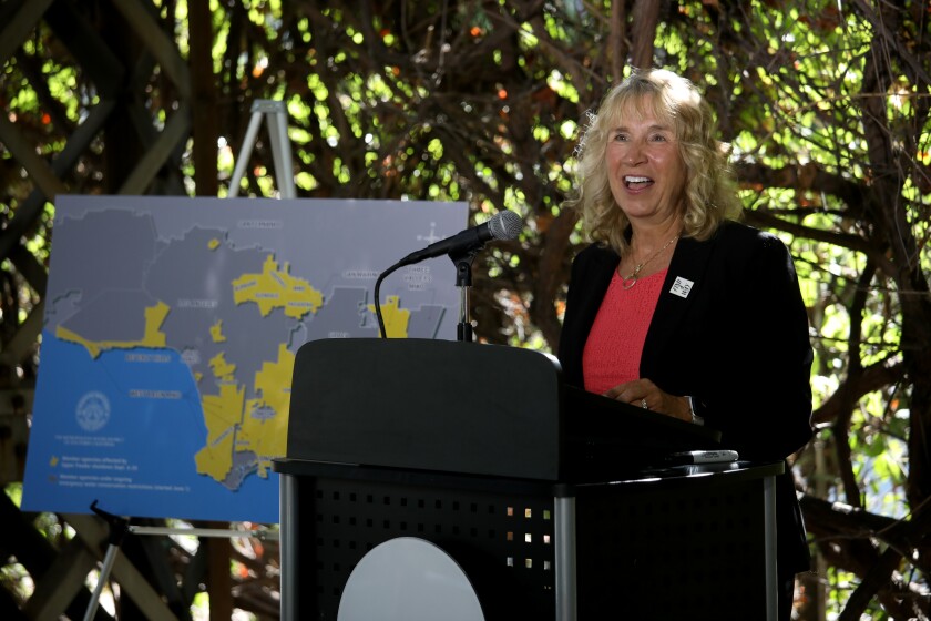 BURBANK, CA - AUGUST 30: Dawn Roth Lindell, General Manager of Burbank Water and Power held a press conference