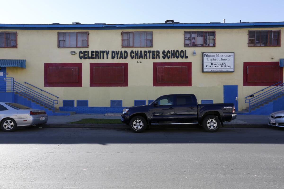 California's State Board of Education declined to renew the charter petition for the Celerity Dyad Charter School in South Los Angeles.