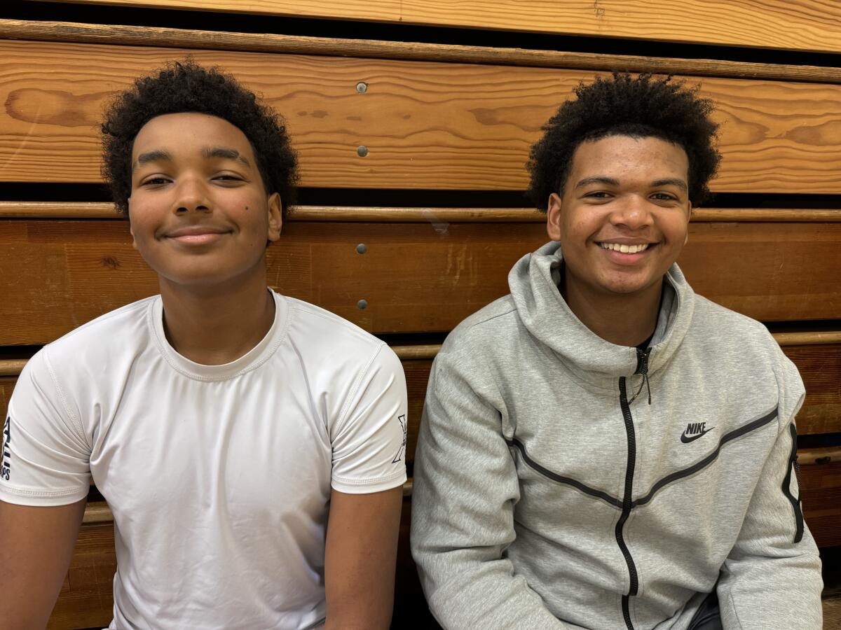 Freshmen Shalen Sheppard, left, and Ethan Hill could be immediate contributors for Brentwood's basketball team.