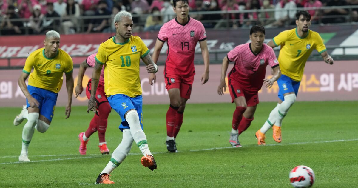 Neymar marca duas vezes na goleada do Brasil contra a Coreia do Sul