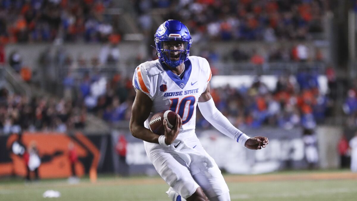 Boise State quarterback Taylen Green gets his first collegiate start against San Diego State.