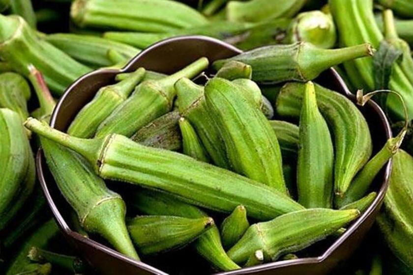 Okra at the Hollywood Farmers Market.