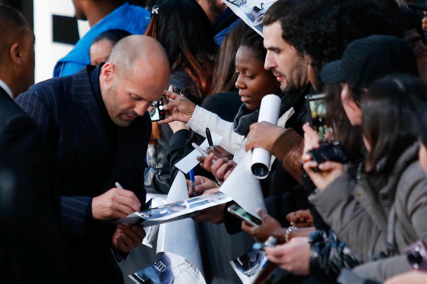 Actor Jason Statham attends 'The Fate Of The Furious' New York premiere at Radio City Music Hall in New York