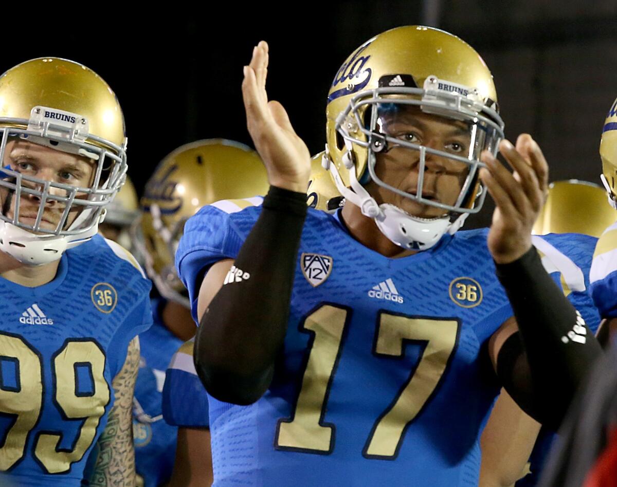 UCLA quarterback Brett Hundley knows a strong performance against Stanford could put his name among the Heisman Trophy contenders.