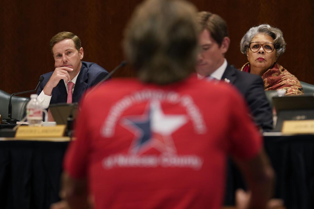 Texas lawmakers listen to testimony in the Capitol
