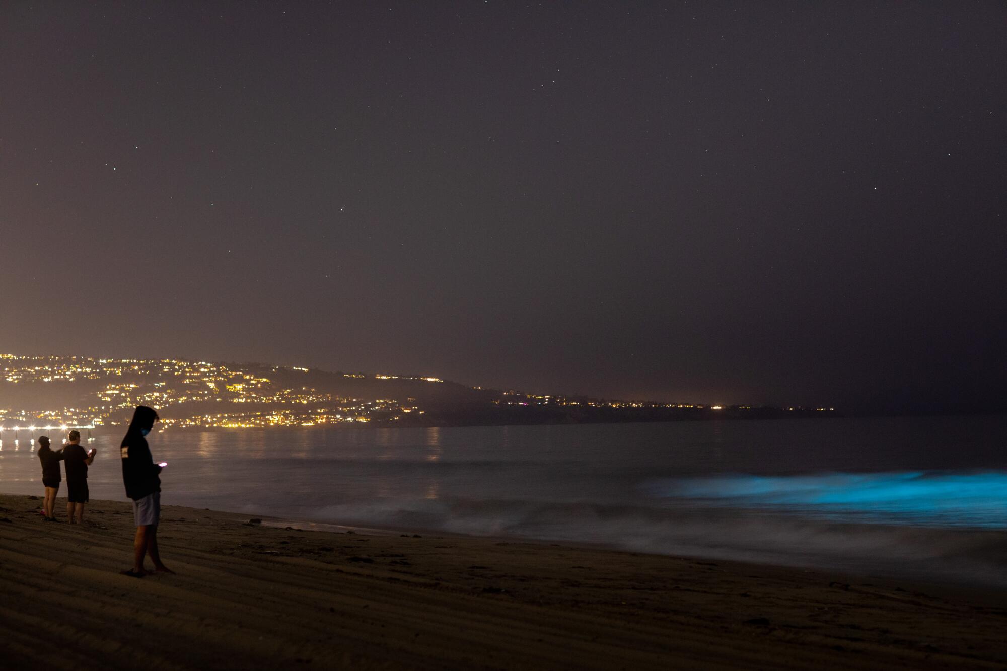 Pictures: Glowing Blue Waves Explained