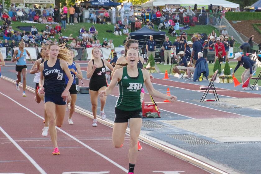 Poway High senior Tessa Buswell won the state title in the 800 meters at Buchanan High in Clovis on Saturday, May 26. 