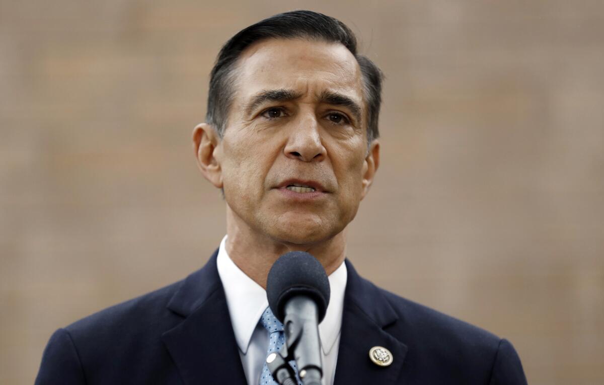 Rep. Darrell Issa speaks during a news conference in El Cajon in this file photo.