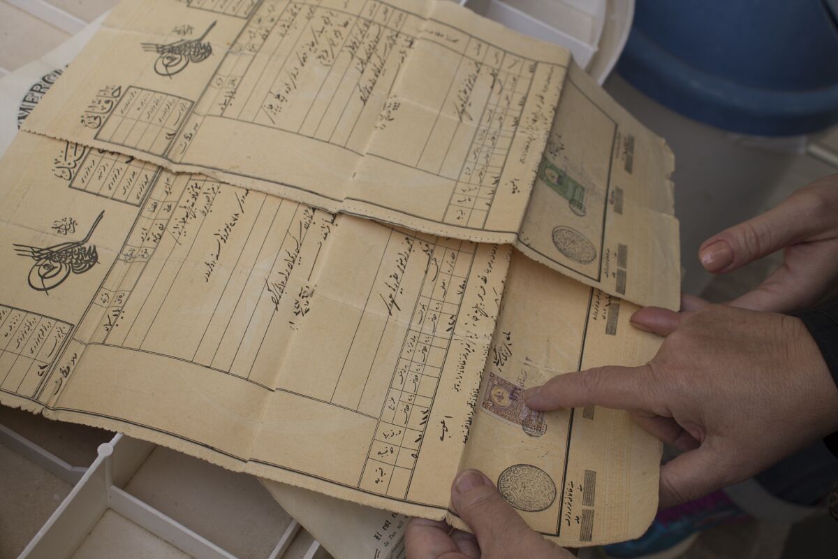 Deeds for properties included in one family's heirlooms