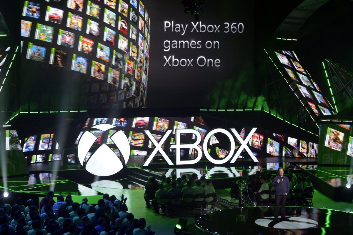 Phil Spencer, head of Xbox Division, speaks at an Xbox press conference prior to the start of the E3 (Electronic Entertainment Expo) in Los Angeles on Monday.