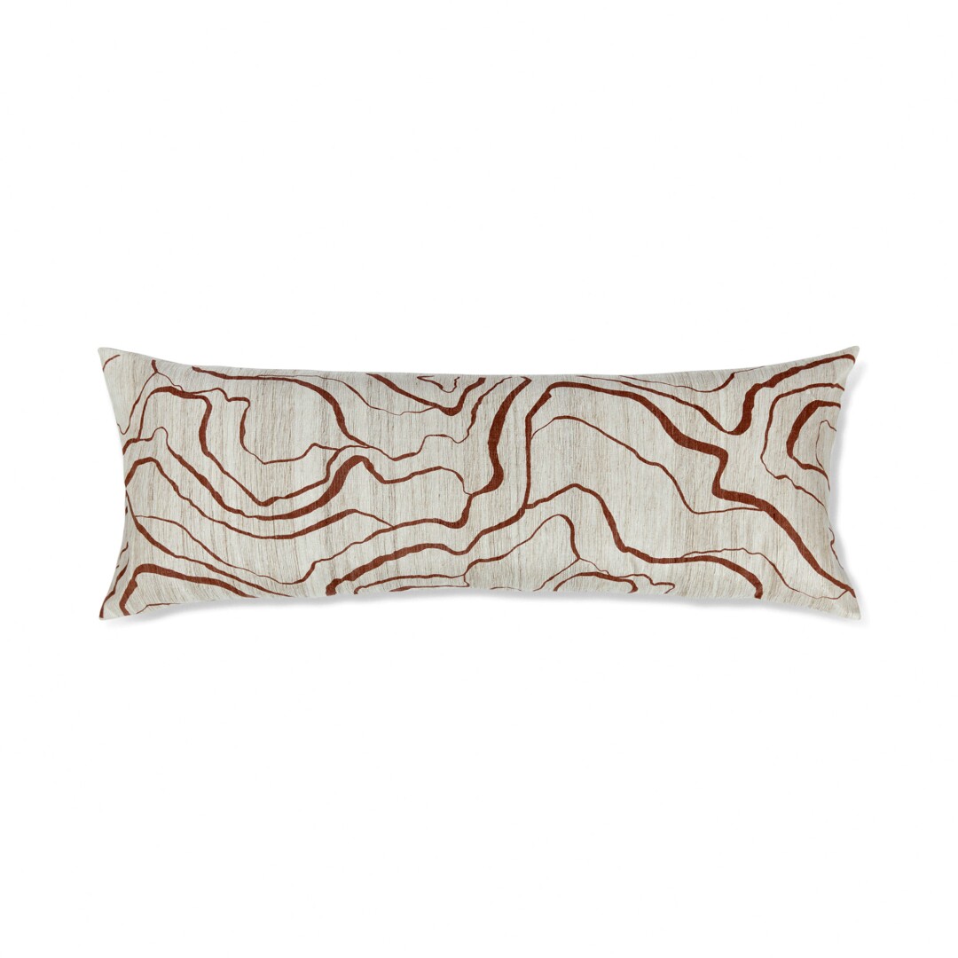 An abstract design on a long pillow