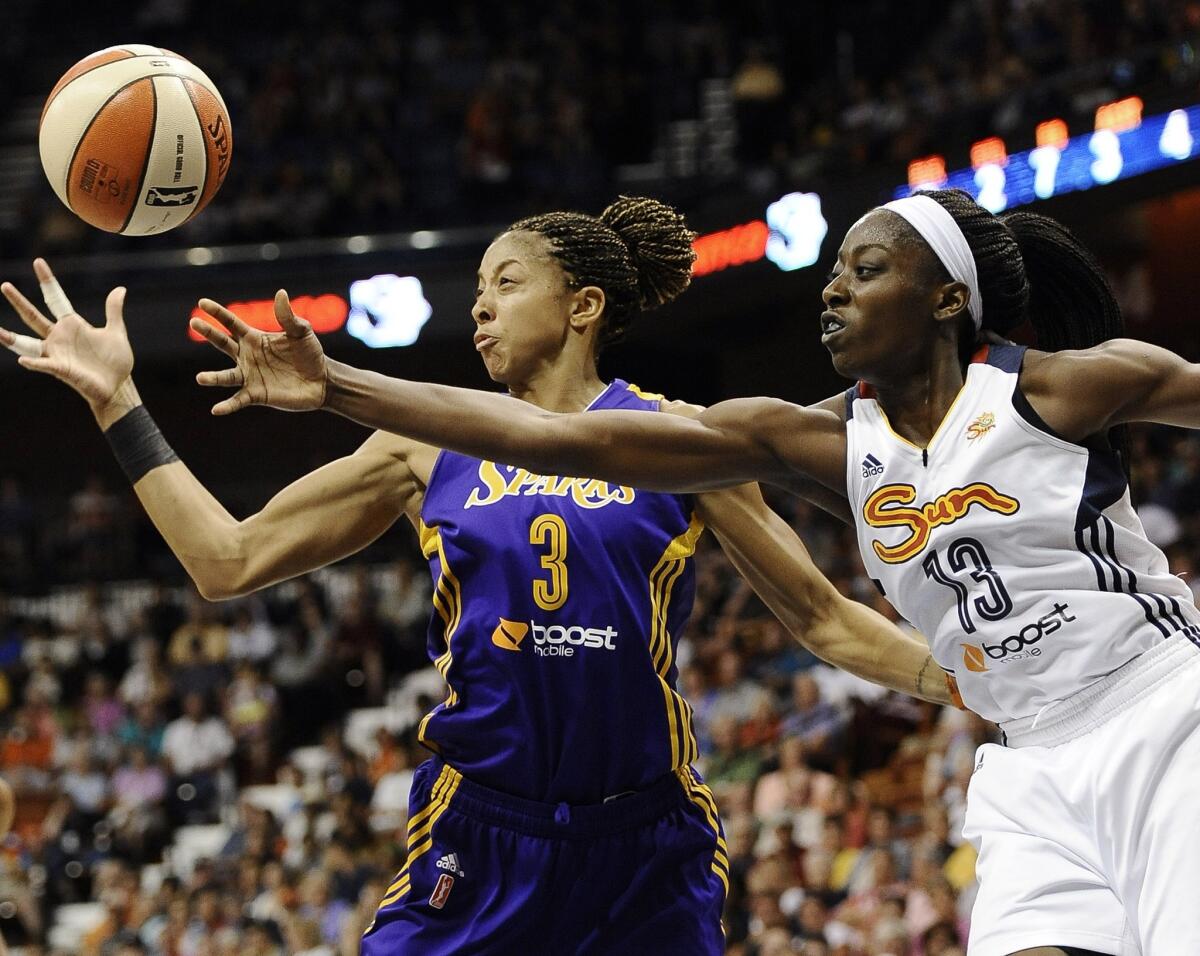 Candace Parker had 34 points in the Sparks' 86-78 win over Indiana Fever on Tuesday in Indianapolis.
