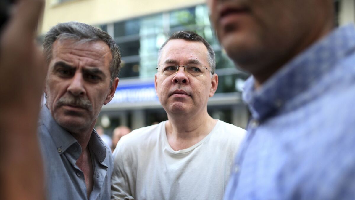 After two years in detention, American pastor Andrew Brunson was allowed to leave Turkey on Friday.