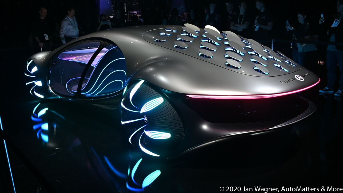 Rear view of the Mercedes-Benz Vision AVTR concept