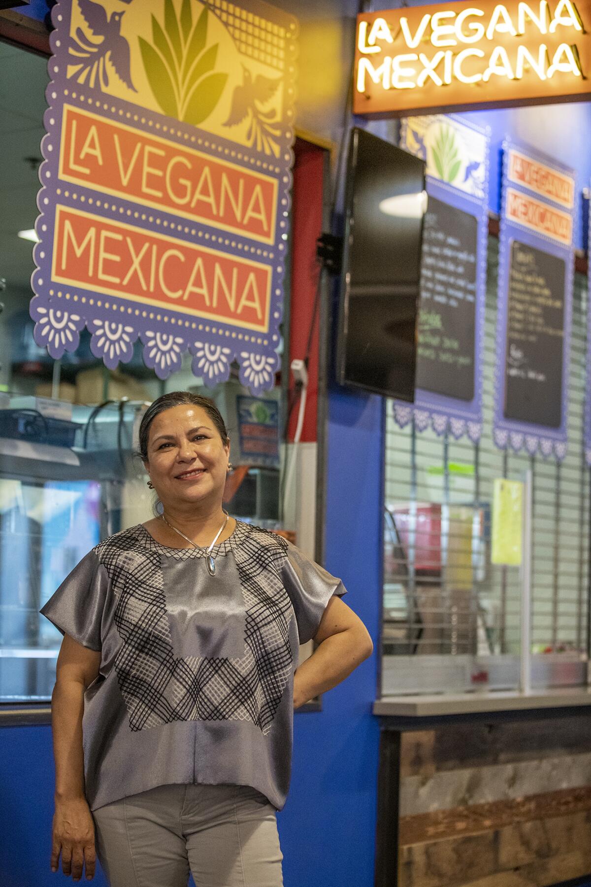 Loreta Ruiz is the owner of La Vegana Mexicana, a vegan Mexican food restaurant in Santa Ana.