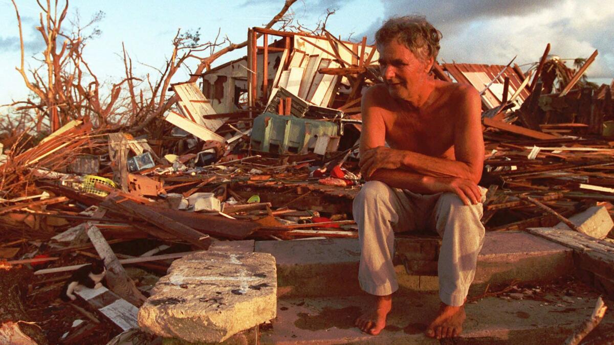 Janny Vancedarfield, in 1992 photo, was one of thousands of Floridians who lost their homes when Hurricane Andrew hit. He and six family members lived in Florida City, one of the harder-hit communities.