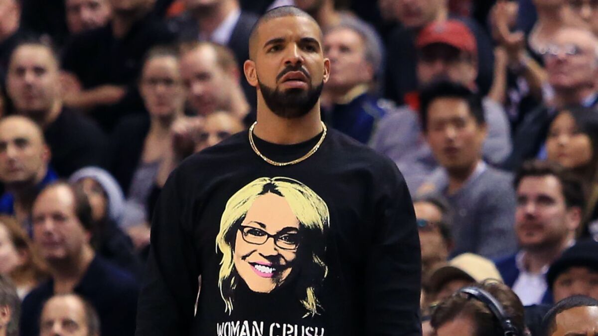 Drake watches his beloved Toronto Raptors take on the Golden State Warriors on Nov. 16.