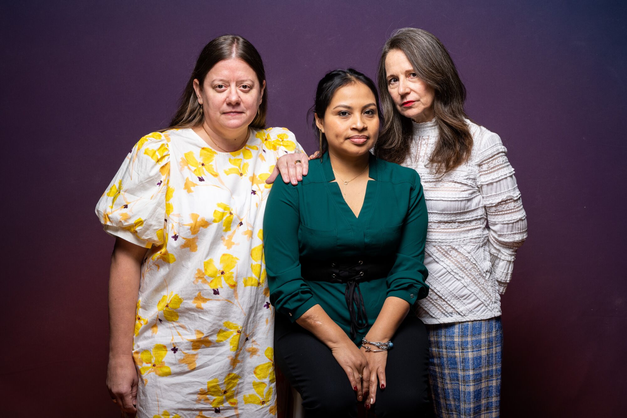 Julie Schwietert Collazo, Rosayra Pablo Cruz and producer Maria Grasso from "Split At The Root."