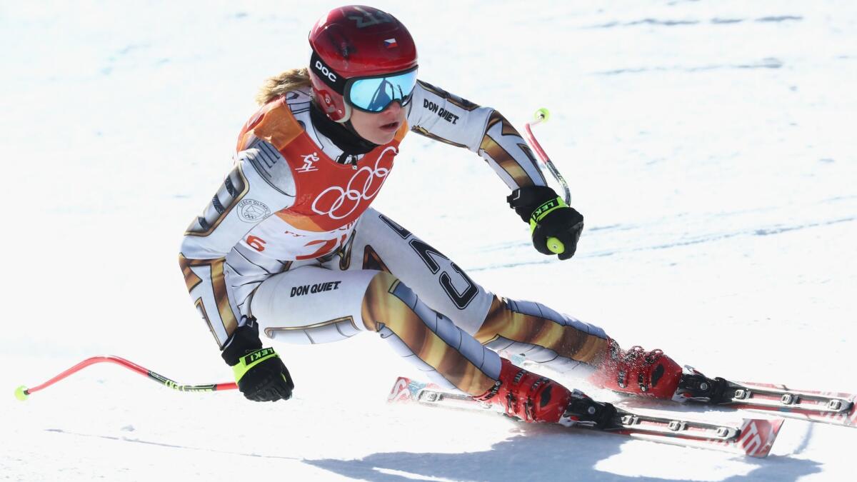 Ester Ledecka was the surprise gold medalist in the Super-G competition at the Pyeongchang Games.