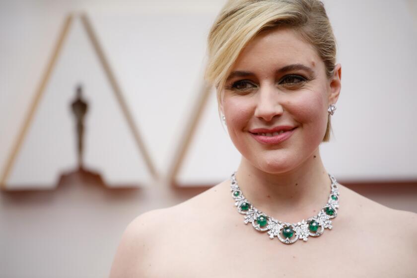 HOLLYWOOD, CA – February 9, 2020: Greta Gerwig arriving at the 92nd Academy Awards on Sunday, February 9, 2020 at the Dolby Theatre at Hollywood & Highland Center in Hollywood, CA. (Jay L. Clendenin / Los Angeles Times)