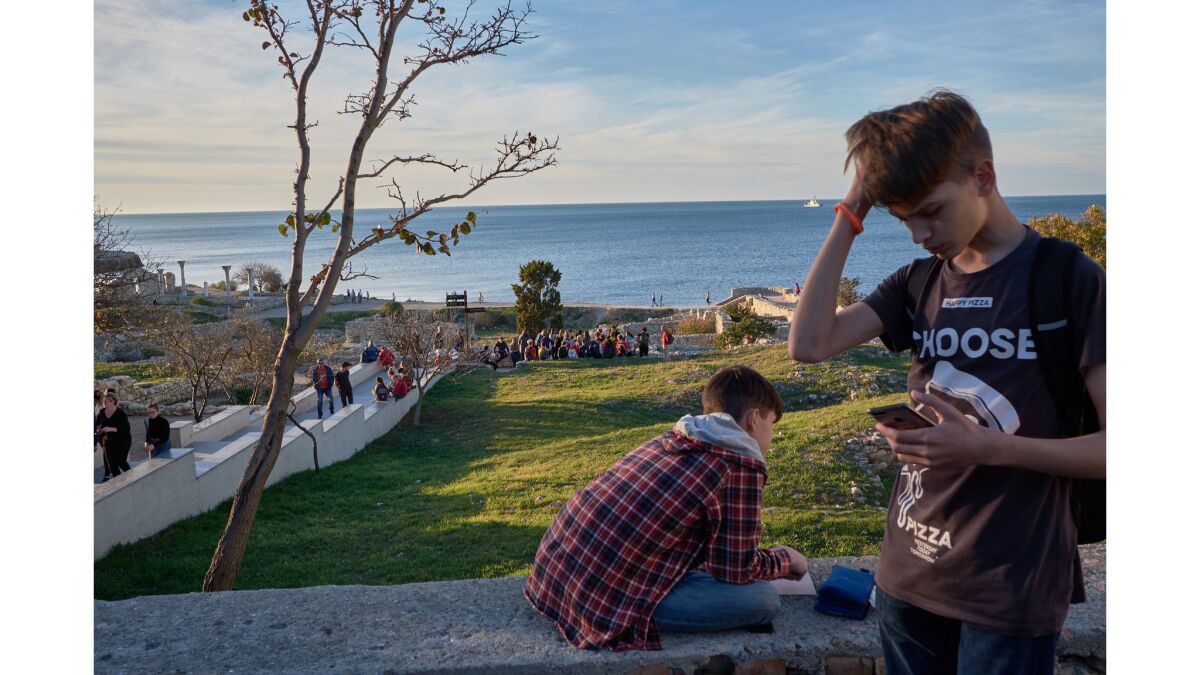 Khersones, a Greek archaeological site outside Sevastopol, on the Crimean peninsula, draws students as well as tourists.