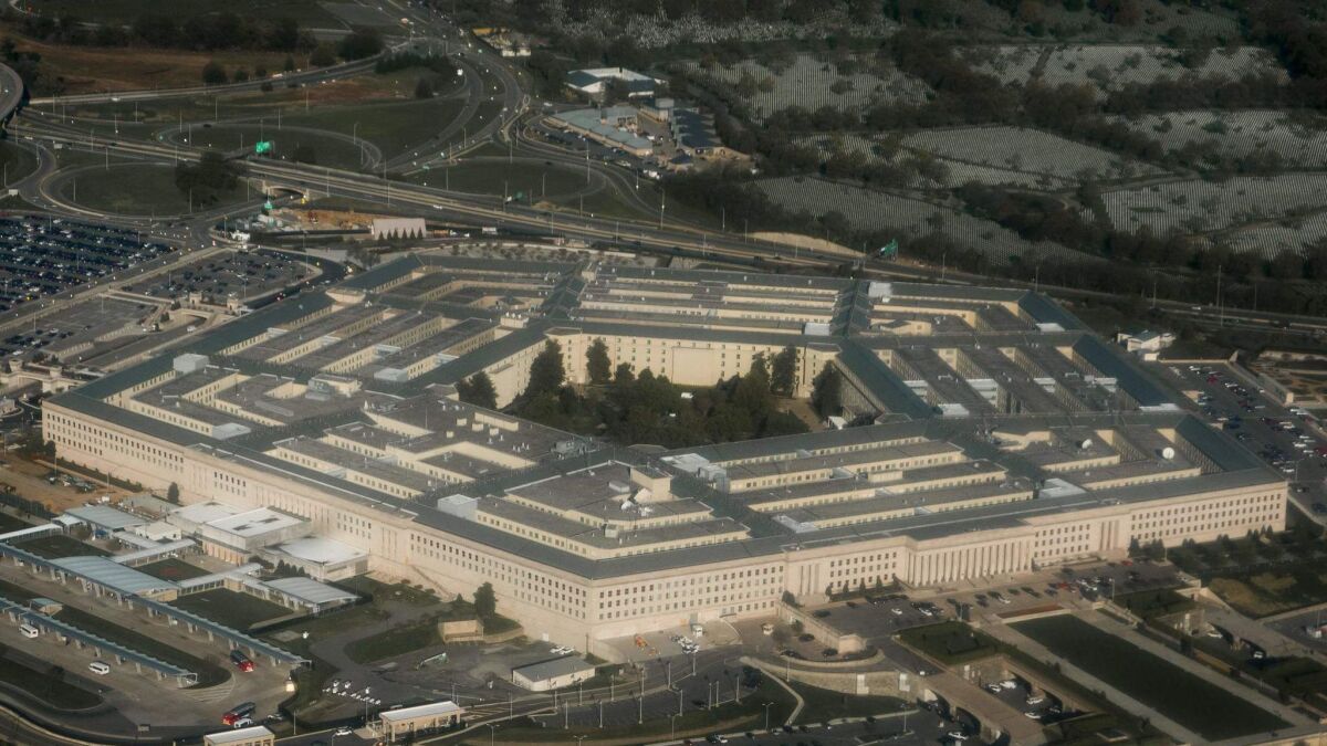 The Pentagon in Arlington, Va., home of the U.S. Department of Defense.
