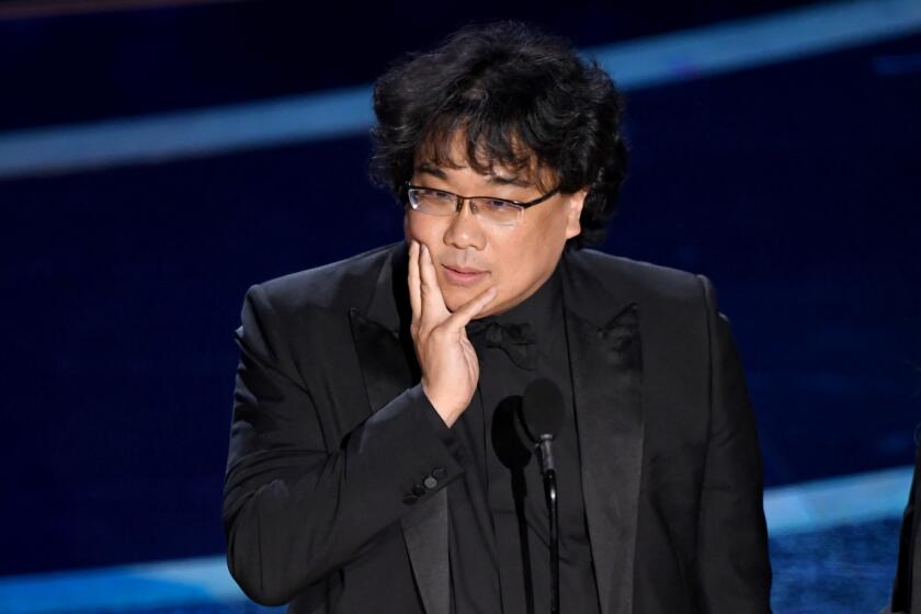 HOLLYWOOD, CALIFORNIA - FEBRUARY 09: Bong Joon-ho accepts the Directing award for 'Parasite' onstage during the 92nd Annual Academy Awards at Dolby Theatre on February 09, 2020 in Hollywood, California. (Photo by Kevin Winter/Getty Images)