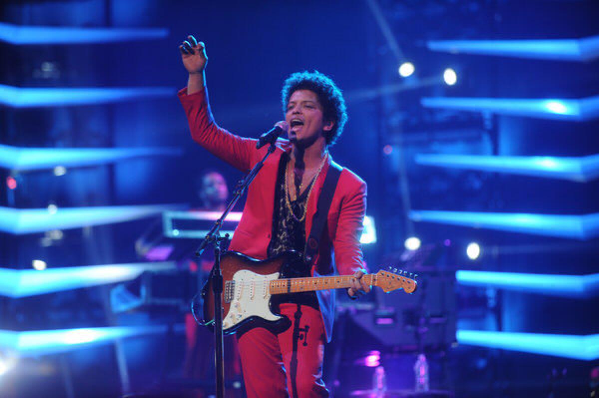 Bruno Mars performs at Barclays Center in New York City.