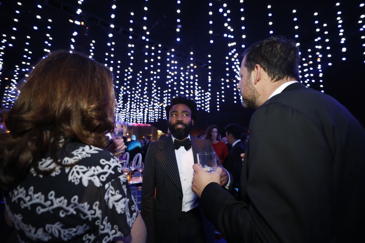 Donald Glover at the Governors Ball on the L.A. LIVE Event Deck after the 70th Primetime Emmy Awards.
