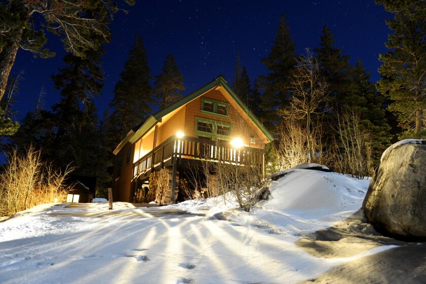 A cabin at the Tamarack Lodge in Mammoth Lakes.